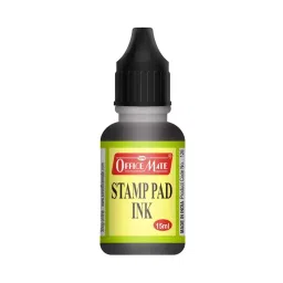 Soni Office Mate 15 ml Stamp Pad Refill Ink Quick Dry Smudge Free Long Lasting for School, Office, Craft & DIY, Black (Pack of 10)-picture-11