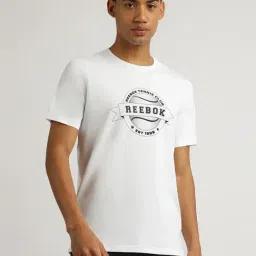 Reebok White Cotton Regular Fit Printed Sports T-Shirt-picture-31