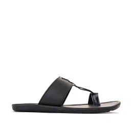 Khadim Men's Black Toe Ring Sandals image 1