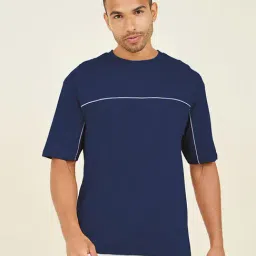 Styli Navy Relaxed Fit Oversized Crew T-Shirt-picture-22