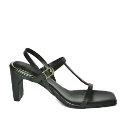 W Women's Green Ankle Strap Sandals-image-3