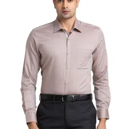 Raymond Beige Contemporary Fit Texture Shirt-image-53