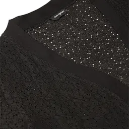 Style Quotient Black Cotton Shrug image 5