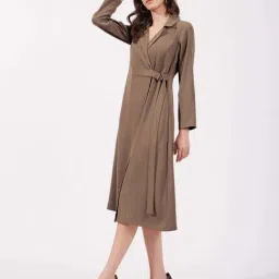 Fablestreet Brown Wrap Dress image 3