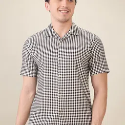 Raymond Printed Button-Down Collar Pure Cotton Casual Shirt image 1