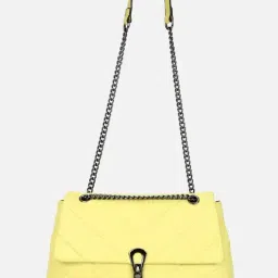 Van Heusen Yellow Solid Free Size Sling Handbag-image-0