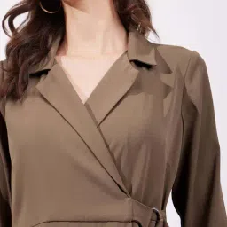 Fablestreet Brown Wrap Dress image 5
