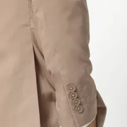 Rare Rabbit Beige Tailored Fit Solid Blazer image 5