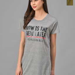 Christy World Women Pack of 2 Typography Printed Applique T-shirt-picture-15