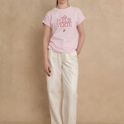 RAREISM Women Typography Printed Round Neck Cotton T-shirt-image-33