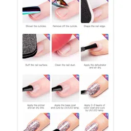 BELLE GAGA Peacock Foil Sequin Gel Glitter Color Gel Nail Polish - 5 ml - Shade - P32 image 2