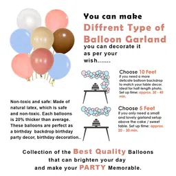 Surprise Decor Pastel Birthday Decoration Items-66 Pcs Birthday Balloons For Birthday Decoration|Pastel Colour Balloons|Golden Happy Birthday Banner|Brown Theme Birthday Decoration image 3