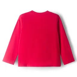 Babyhug Disney Single Jersey Knit Full Sleeves Night Suit With Minnie Mouse Graphics Pack Of 2 - Red & Navy Blue image 3