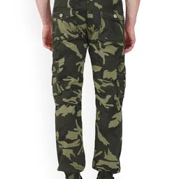 Hymen Legions Men Camouflage Printed Regular Fit Cotton Cargos Trousers image 2