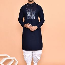 Arihant Rai Sinha Men Printed Regular Pure Cotton Kurta with Dhoti Pants-picture-16