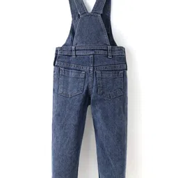 Babyhug Single Jersey Knit Full Sleeves Dino Printed T-Shirt & Dungaree - Light Blue image 5