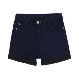 Peter England Kids Navy Solid Shorts-image-95