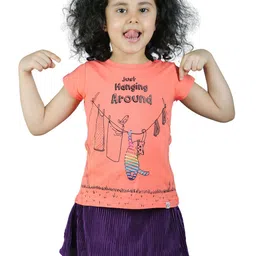 Nino Togs Girls Printed T-shirt with Skirt-picture-29