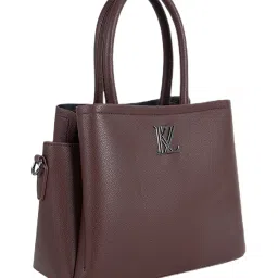 Kazo Brown Solid Medium Handheld Handbag image 3