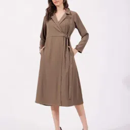 Fablestreet Brown Wrap Dress image 4