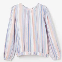 Fame Forever by Lifestyle Kids Multicolor Striped Full Sleeves Top-image-14