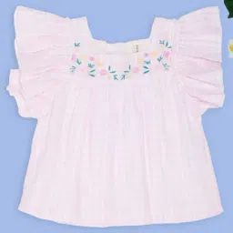 Pantaloons Baby Girls Fairytale Pink Embroidery Top-picture-12
