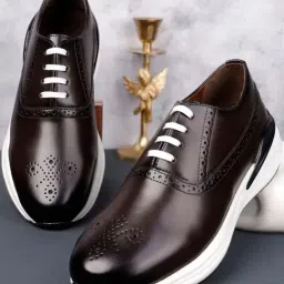 Louis Stitch Men's Brown Brogue Shoes-picture-15