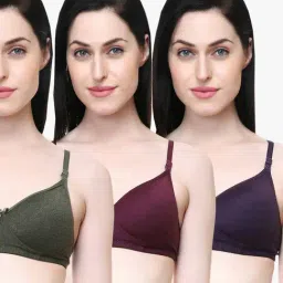Lady Lyka Multicolor Non Wired Padded T-Shirt Bra (Pack Of 3)-image-60