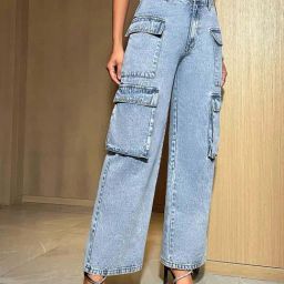Kotty Blue High Rise Wide Leg Jeans-picture-29