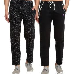 Vimal Jonney Black Regular Fit Printed Trackpants - Pack of 2-picture-35