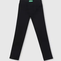 United Colors of Benetton Girls Black Mid Rise Jeggings-picture-12