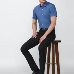 Peter England Blue Slim Fit Shirt image 5