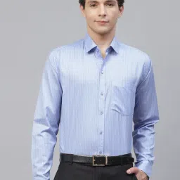 ManQ Blue Regular Fit Checks Shirt-picture-43