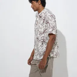 WES Casuals by Westside Brown Print Relaxed-Fit Cotton Shirt-picture-27