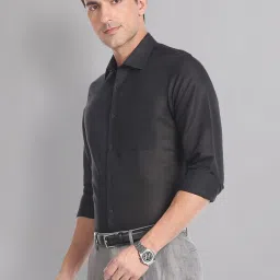 AD by Arvind Black Regular Fit Shirt image 3