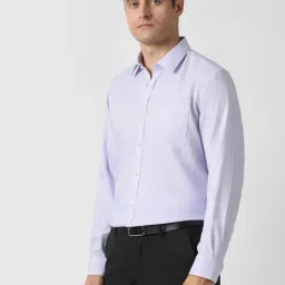 Van Heusen Purple Cotton Regular Fit Shirt image 3