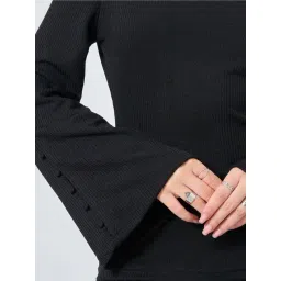 Styli Black Regular Fit Top image 5