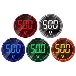 Kamkon AC 60-500 V Red, Yellow & Blue Digital Display Gauge LED Voltmeter (Pack of 3) image 2