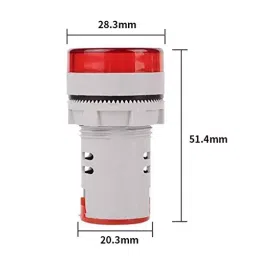 Kamkon AC 60-500 V Red, Yellow & Blue Digital Display Gauge LED Voltmeter (Pack of 3) image 4