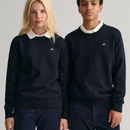 GANT Blue Regular Fit Solid Sweater-picture-44