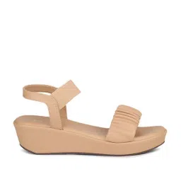 Inc.5 Women's Beige Ankle Strap Wedges image 1
