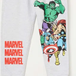 Fame Forever by Lifestyle Kids Grey Cotton Printed Trackpants image 3