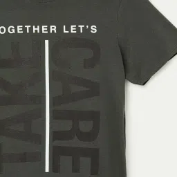 Fame Forever by Lifestyle Kids Olive Cotton Printed T-Shirt image 3