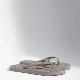 LUNA BLU by Westside Beige Embossed Flip-Flop-image-7