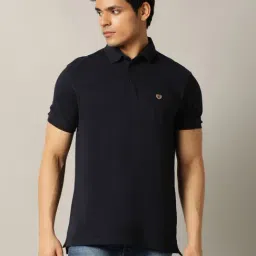 JadeBlue Navy Cotton Slim Fit T-Shirt-picture-30