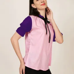 PATRORNA Pink & Purple Regular Fit Top image 3