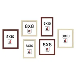 Art Street Black Synthetic Family Wall Photo Frame - Set of 6 image 3