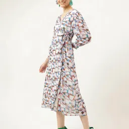 MASAKALI.CO Multicolor Printed Midi Dress image 3