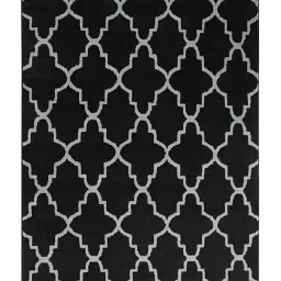 Saral Home Modern Black Microfibre Carpet - Set of 1 image 2
