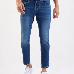 Spykar Dark Blue Cotton Slim Fit Jeans-picture-24